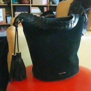 TED BAKER BUCKET BAG PURSE BLACK NWT